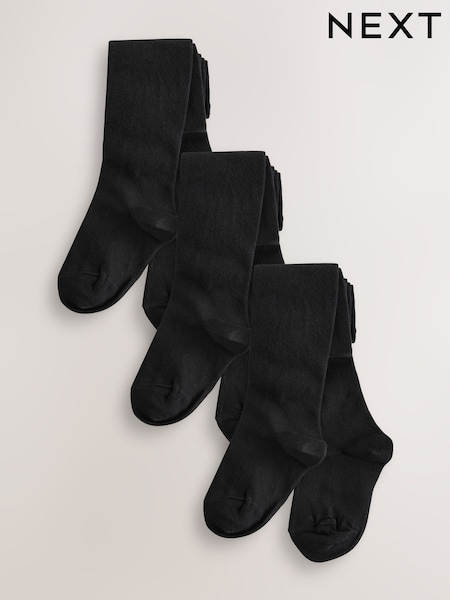 Schwarz - 3 Pack Cotton Rich School Tights (Q95723) | 16 € - 23 €