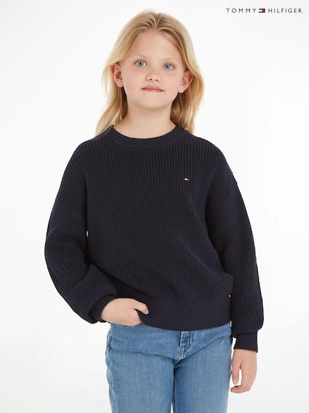 Tommy Hilfiger Blue Essential 100% Cotton Sweater (Q95785) | €33 - €39