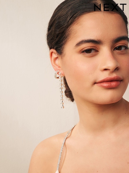 Silver Tone Cupchain Sparkle Earrings Pack (Q95992) | €8