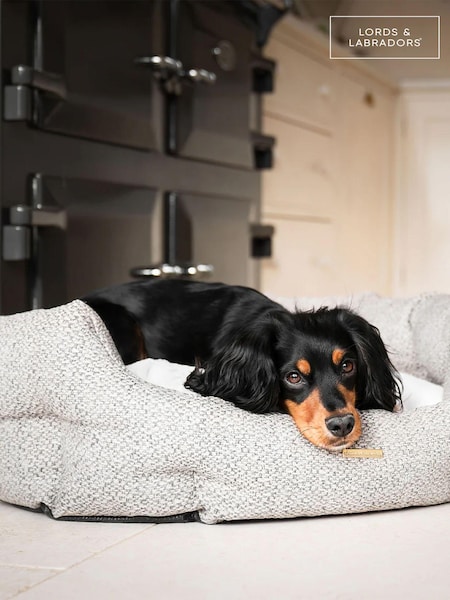 Lords and Labradors Light Grey Essentials Herdwick Oval Dog Bed (Q96193) | €81 - €108