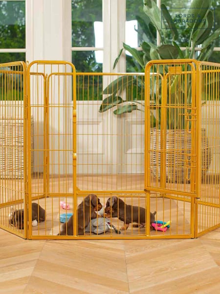 Lords and Labradors Black 6 Panel Puppy/Dog Play Pen (Q96218) | CHF 195