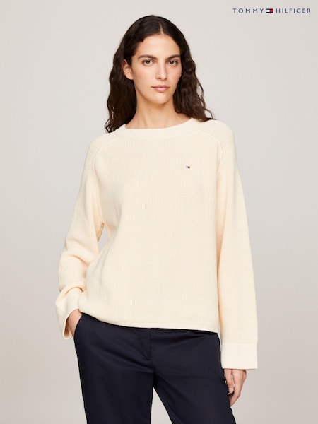 Tommy Hilfiger Cream Knit Sweater (Q96261) | €89