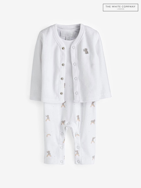 The White Company 100% Cotton Little Elephant White Gift Set (Q96363) | €74