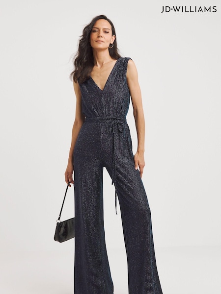 JD Williams Sparkle Plunge Sleeveless Jumpsuit (Q96372) | 196 LEI