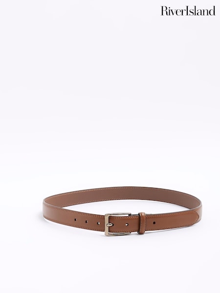 River Island Brown Brown Buckle Belt (Q96439) | AED38