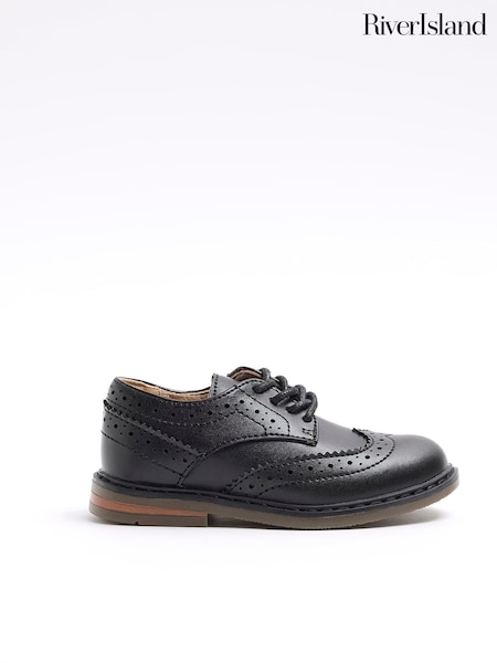 River Island Black Boys Brogues Shoes (Q96479) | 98 zł