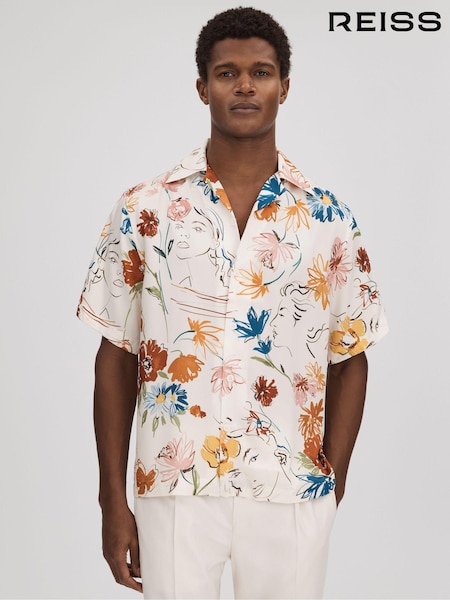 Reiss Serra Printed Cuban Collar Shirt (Q96513) | 170 €