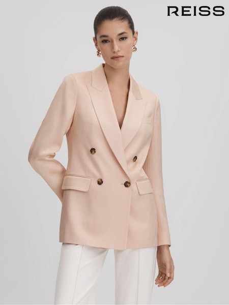 Reiss Eve Double Breasted Satin Blazer (Q96620) | kr6 280