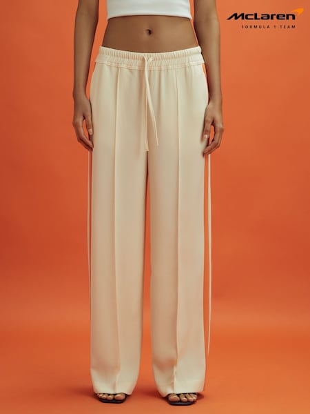 Reiss x McLaren F1 Team Off White/Papaya McLaren F1 Side Stripe Drawstring Trousers (Q96634) | €195