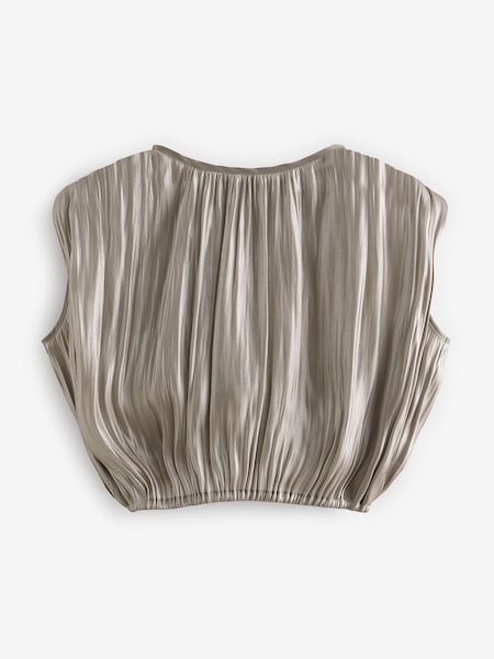 Gold Glossy Satin Top (Q96651) | €12