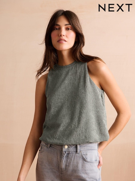 Grau - Textured Bubblehem Tank Top (Q96694) | 10 €