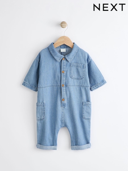 Denim Baby Romper (0mths-2yrs) (Q96697) | AED66 - AED76