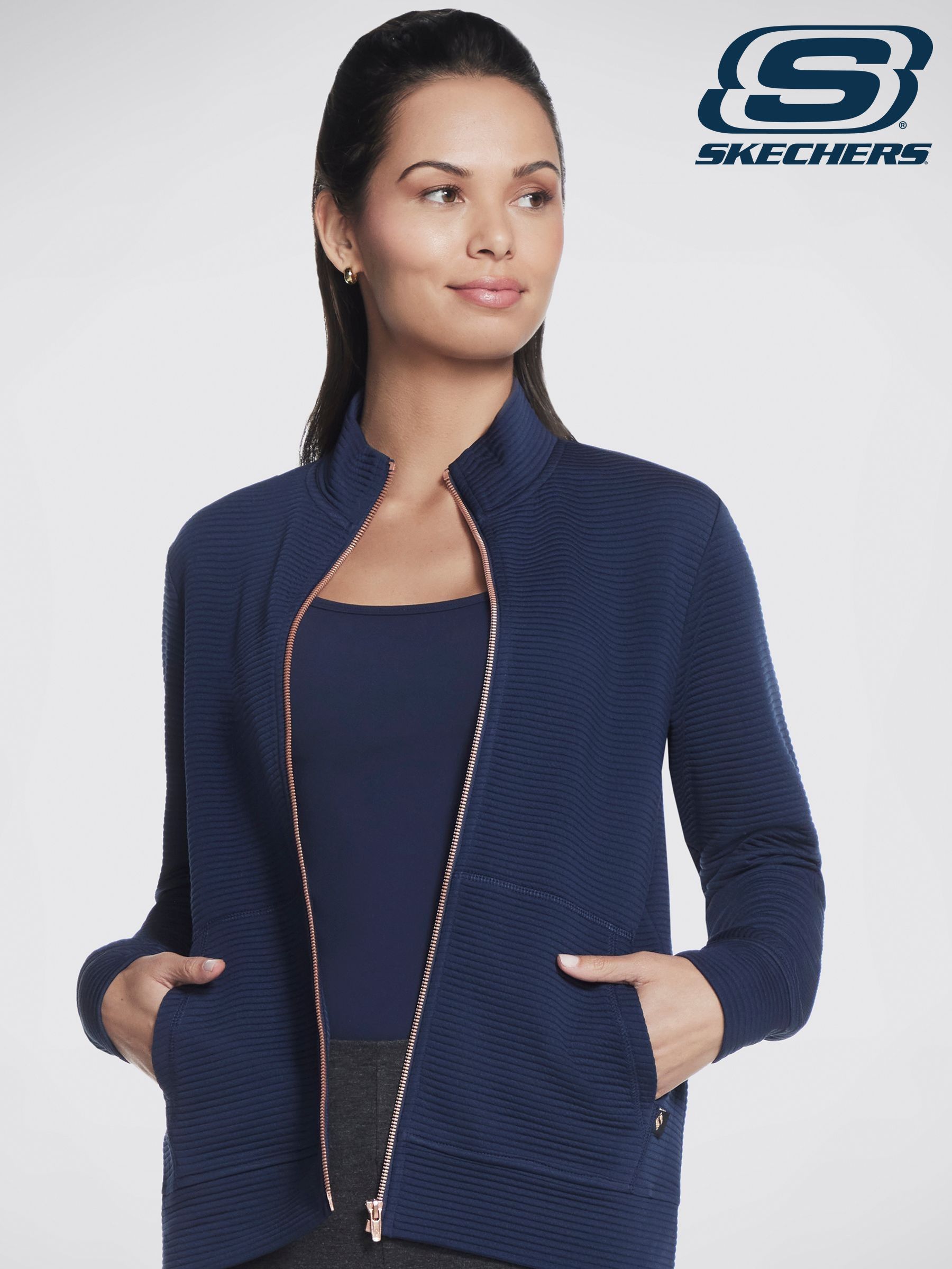 Skechers jacket blue sale