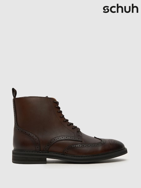 Schuh Draco Brogue Brown Boots (Q96729) | 391 LEI