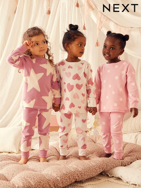 Pink & Weiß - Snuggle Pyjamas 3 Pack (9mths-12yrs) (Q96752) | 23 € - 31 €
