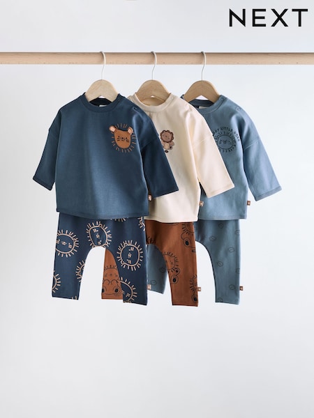 Marineblau/Löwe - Baby Tops and Leggings 6 Piece Set (Q96758) | 30 € - 31 €