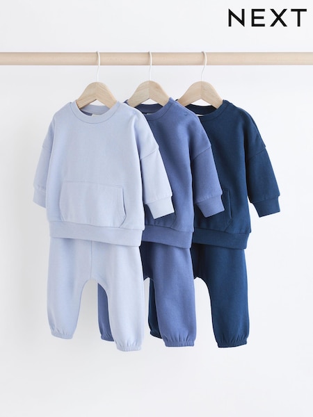 כחול  - Baby Sweatshirt And Joggers Set 6 Pack (Q96759) | ‏134‏₪ - ‏143‏ ₪