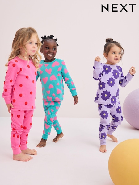 Violett/Rosa/Grün - Snuggle Pyjamas 3 Pack (9mths-12yrs) (Q96809) | 33 € - 45 €