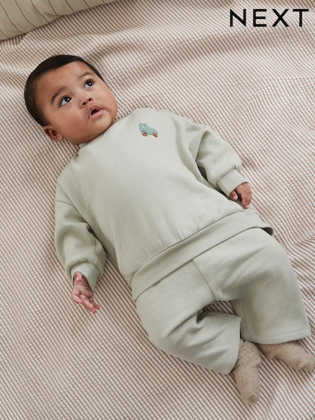 Grimsi yeşil Yeşil Traktör - Baby Sweatshirt And Joggers Set (Q96882) | ₺444 - ₺ 518
