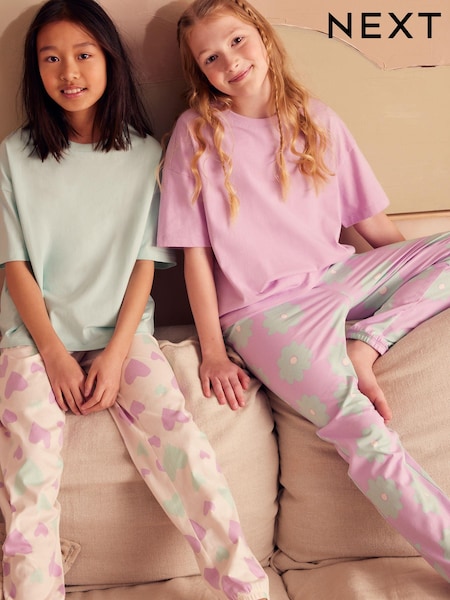 Pastell Lila/Blau - Joggers Pyjamas 2 Pack (3-16yrs) (Q96896) | 26 € - 34 €