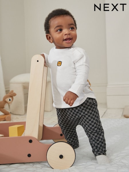 Black/White Baby Top And Leggings Set (Q96904) | 44 QAR - 51 QAR