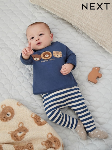 Navy Stripe Baby Top And Leggings Set (Q96913) | INR 1,455 - INR 1,698