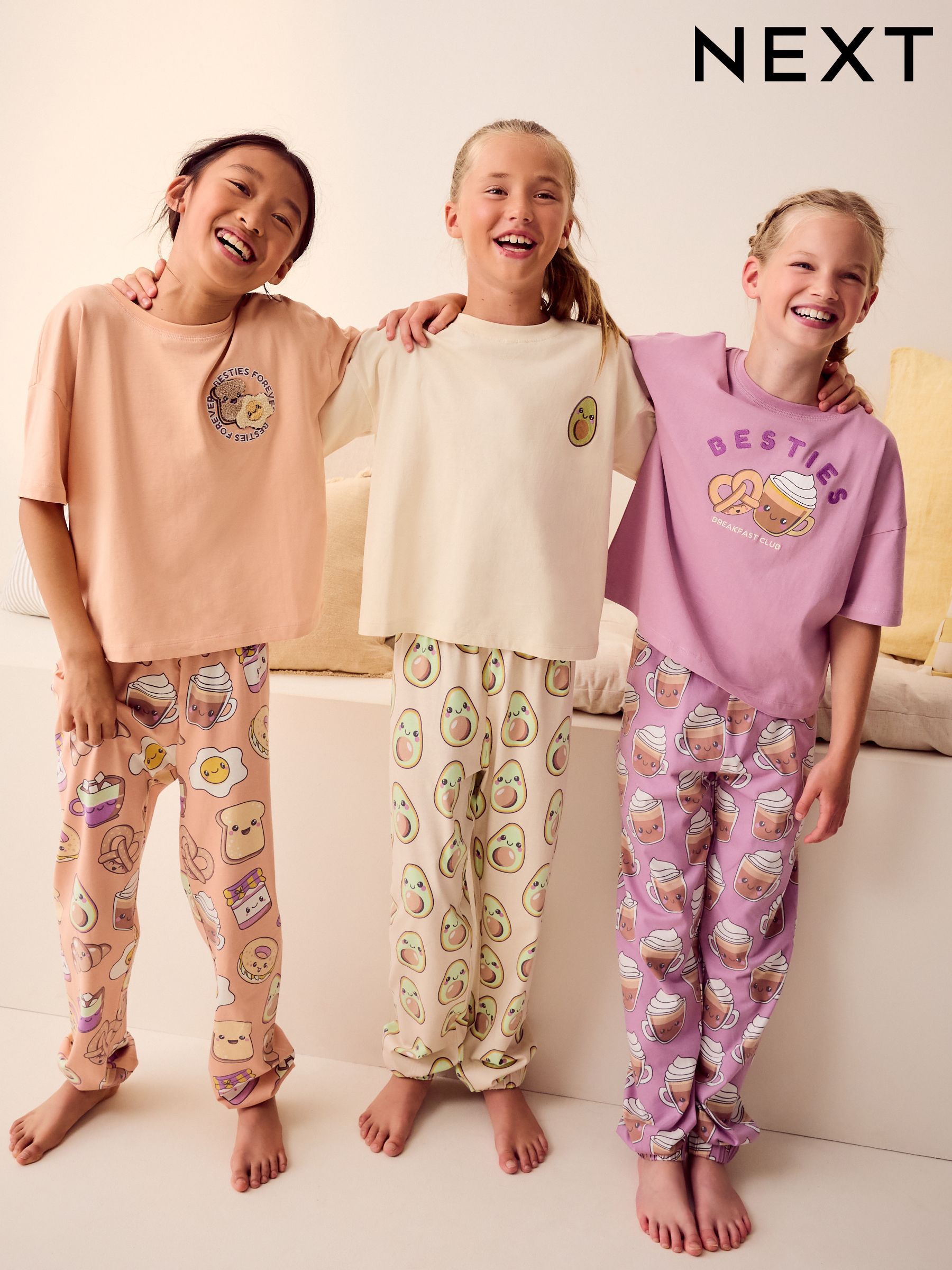 Girls Pyjamas Grey Short Sleeve Nightwear Next Oman
