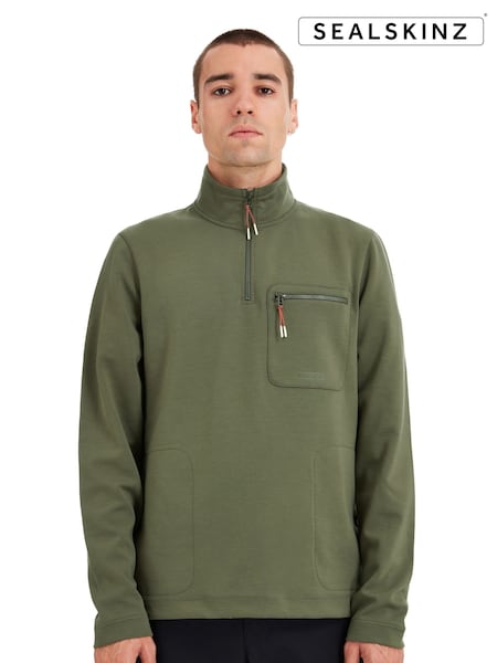 Sealskinz Bunwell Water Repellent Quarter Zip Funnel Neck Sweatshirt (Q96993) | R$ 1,630