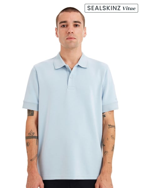 أزرق - Sealskinz Roydon Soft Touch Polo Shirt (Q97026) | ‏276 د.إ.‏