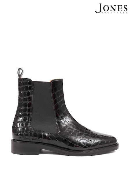 Jones Bootmaker Gessica Leather Chelsea Black Boots (Q97178) | €76