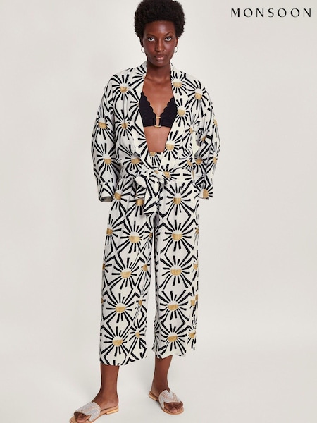 Monsoon Zamora Geometric Trousers (Q97180) | 196 LEI