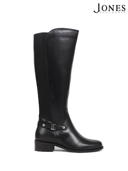 Jones Bootmaker Serina Leather Calf Black Boots (Q97191) | 792 QAR