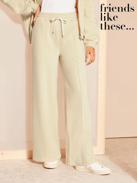 Friends Like These Camel Jersey Wide Leg Co Ord Trousers (Q97219) | €33