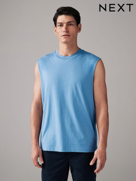Blau - 100% Cotton Vest (Q97380) | 6 €