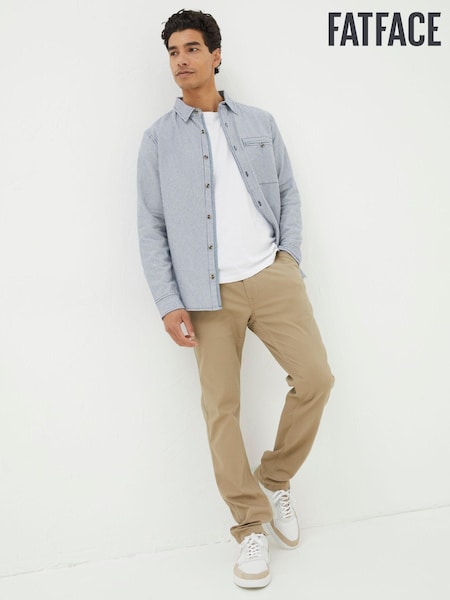 FatFace Blue Long Sleeve Nacton Stripe Shirt (Q97504) | €30
