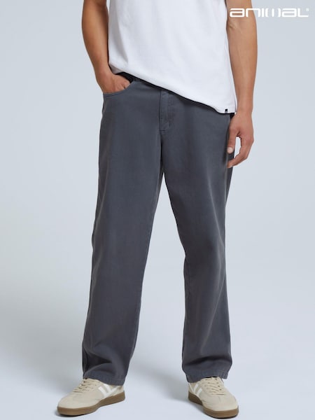 Animal Grey Mens Oscar 5 Pocket Trousers (Q97521) | AED131