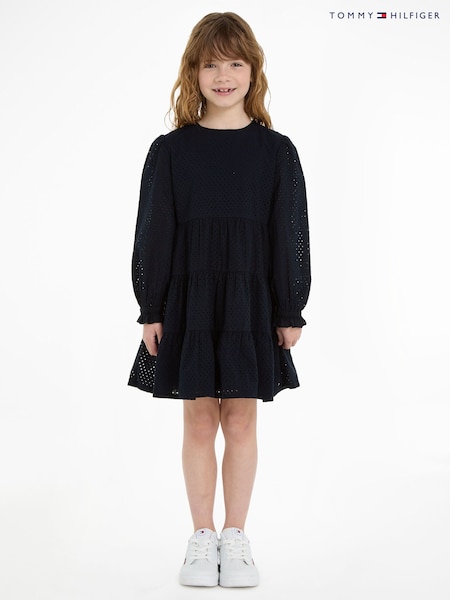 Tommy Hilfiger Blue Broderie Anglaise Dress (Q97599) | €47.50 - €57