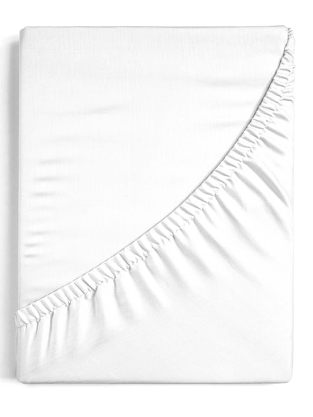 Sleep Retreat White Fiji 100% Cotton Fitted Sheet (Q97793) | ₪91 - ₪131