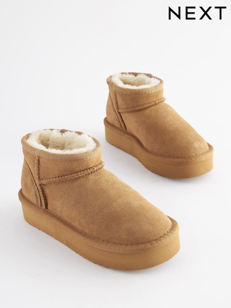 Maro-arămiu Maro - Flatform Mini Warm Lined Water Repellent Suede Pull-On Boots (Q97834) | 194 LEI - 246 LEI