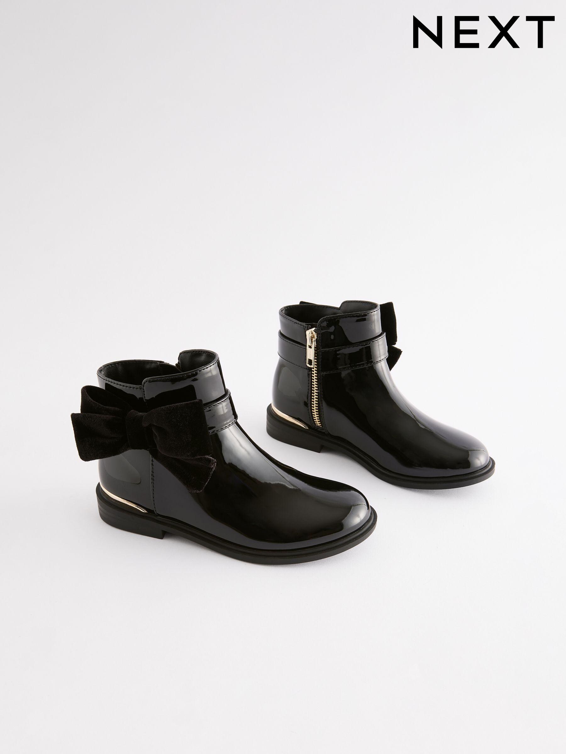 Boots Black Zip Footwear Next Luxembourg