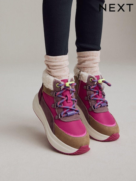 Pink/Tan Brown Hybrid Boots (Q97882) | €33 - €41