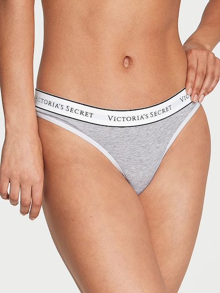 Victoria's Secret Grey Heather Thong Knickers (Q98061) | €10.50
