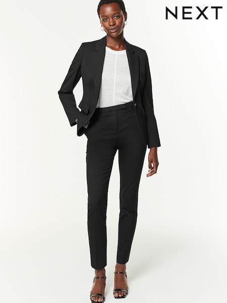 Black Tailored Slim Trousers (Q98082) | INR 3,321