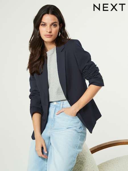 Navy Tailored Single Breasted Blazer (Q98085) | $79