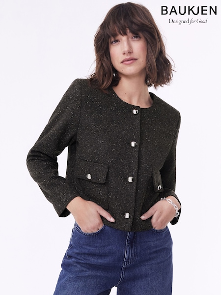 Baukjen Black Asher Recycled Wool Blend Jacket (Q98133) | 190 €