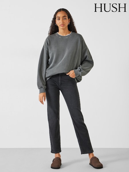 Hush Black Agnes Straight Jeans (Q98261) | $182