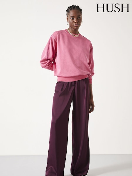 Hush Purple Melanie Satin Trousers (Q98274) | €54