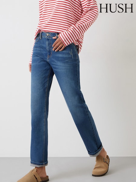 Hush Vintage Wash Blue Tall Agnes Straight Jeans (Q98277) | €105