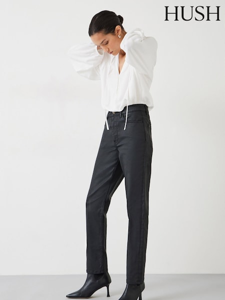 Hush Black Tall Coated Lenny Jeans (Q98278) | €56