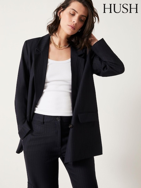 Hush Blue Double Breasted Pinstripe Blazer (Q98290) | €137